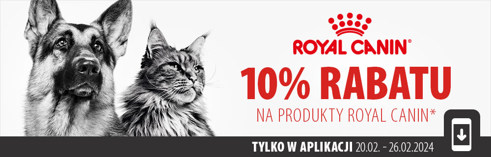 Karmy Royal Canin dla kotów 10% taniej z aplikacją