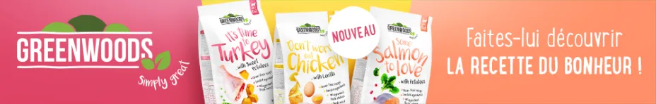 NOUVEAU : découvrez les croquettes sans céréales Greenwoods !