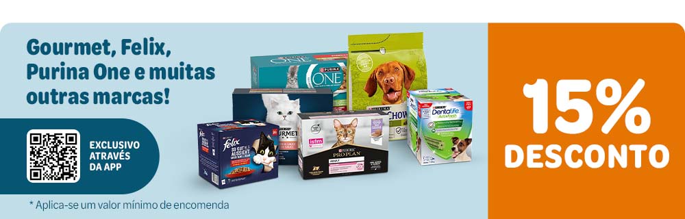 15 % de DESCONTO em marcas selecionadas através da App