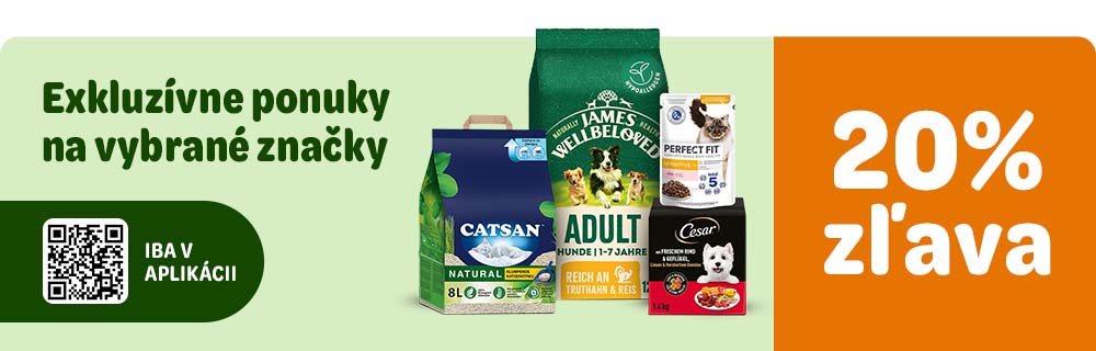 Exkluzivní ponuky na vybrané značky Iba v aplikácii 20% zľava