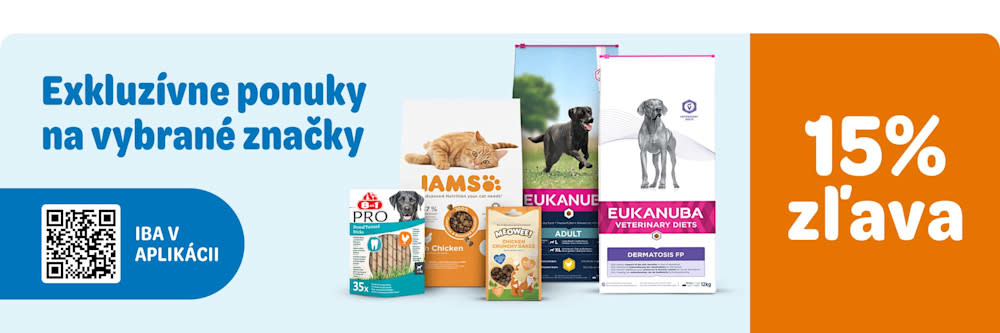 Exkluzivní ponuky na vybrané značky Iba v aplikácii 15% zľava