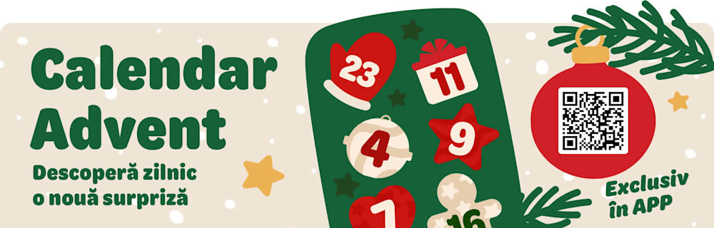 Calendar Advent - Descoperă zilnic o nouă surpriză! Exclusiv în APP