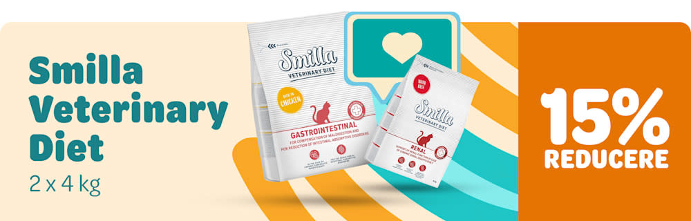 15% reducere! 2 x 4 kg Smilla Veterinary Diet Hrană uscată pisici