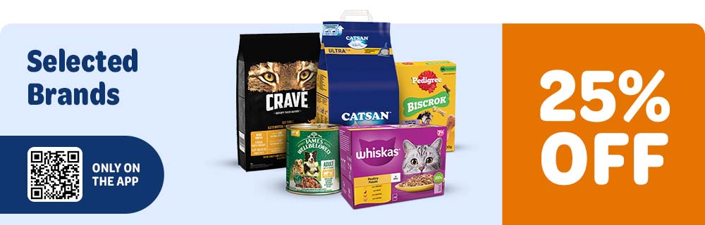 25% off Selected Brands: only on the app