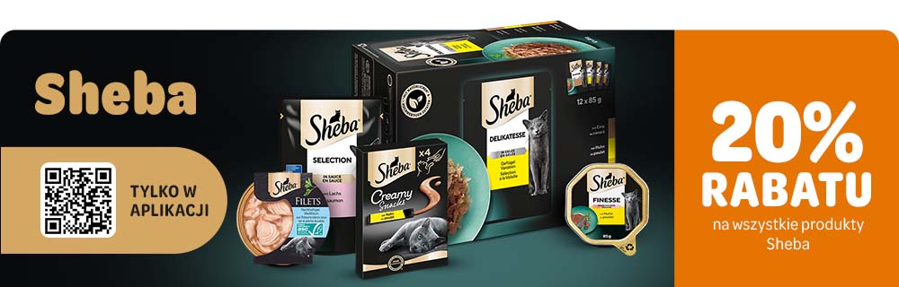 20% rabatu na markę Sheba w aplikacji!