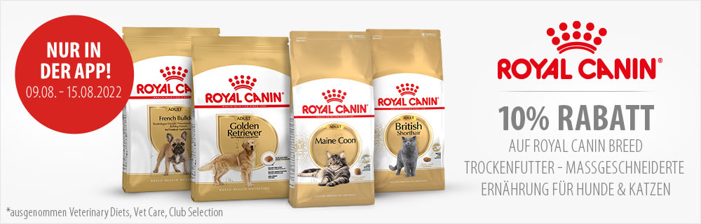 10% Rabatt auf Royal Canin Breed in der zooplus App