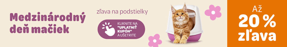 Medzinárodný deň mačiek - zľava na podstielky. Kliknite na uplatnit kupon a ušetrite. Až 20% zľava