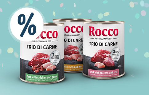 Pridobite Rocco Classic Trio di Carne v velikem pakiranju 24 x 800 g po posebni ceni