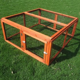 Cage Clapier Enclos lapin Extérieur en bois 146x50x86cm im Kanton Genf 