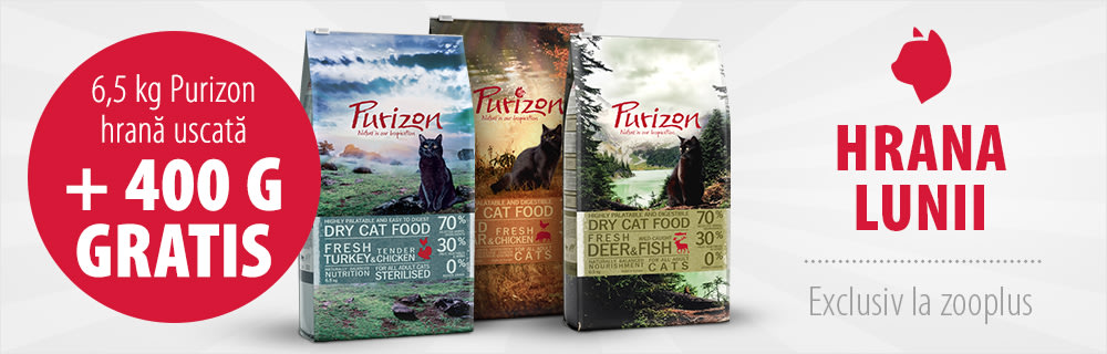 Cumpără 6,5 kg Purizon hrană uscată pentru pisici și primești gratuit 400 g Purizon hrană uscată din același sortiment!
