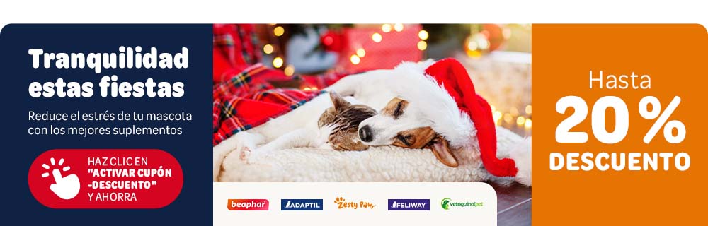 Hasta 20% de descuento en suplementos para reducir el estrés en perros y gatos