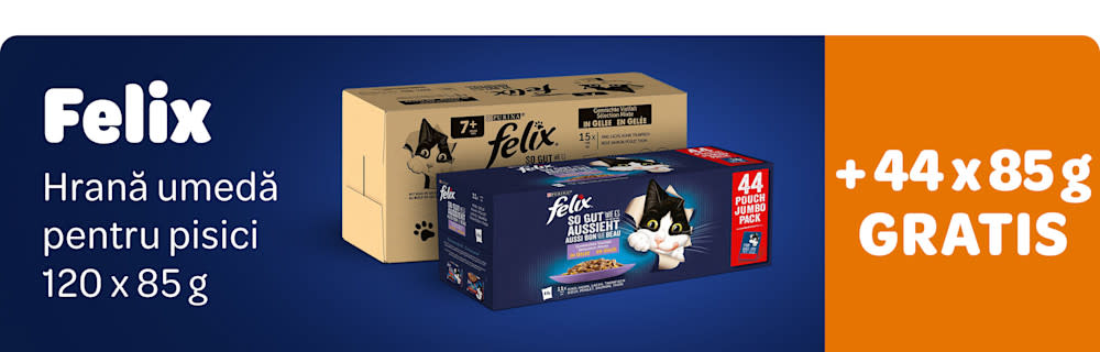 Felix 120x Jumbopack + 44 free pouches for free Max W49 Dec 2025 2400x800