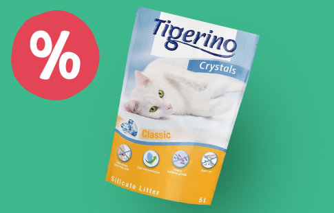 Tigerino Crystals 5 x 5 L + 5 L offerts !