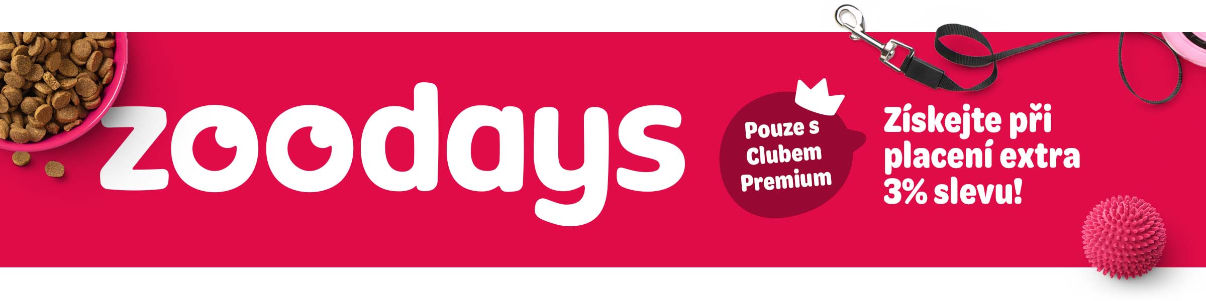 zoodays, získejte při placení extra 3% slevu! Pouze s Clubem Premium