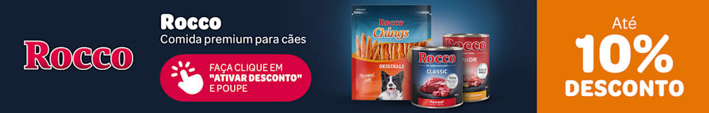 10 % de desconto em produtos Rocco para cães