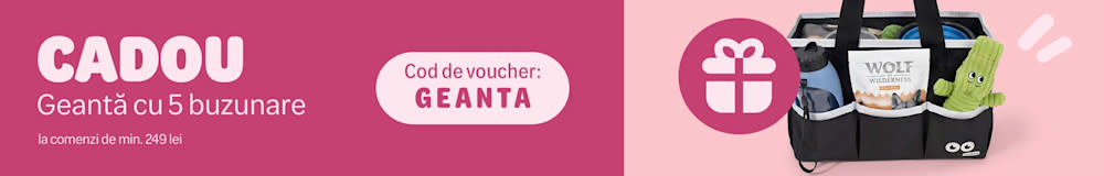 Cadou: geantă cu cinci buzunare, la comenzi de min. 249 lei. Cod de voucher: GEANTA