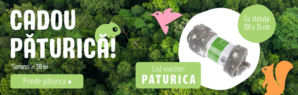 Aplică codul PATURICA în coș. E gratis la comenzi de min. 199 lei.