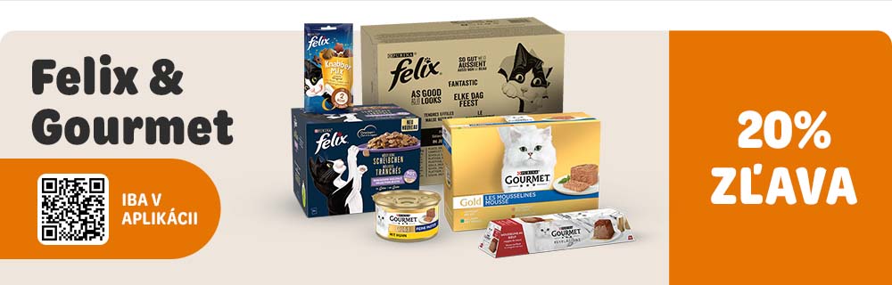20% zľava na Gourmet a Felix