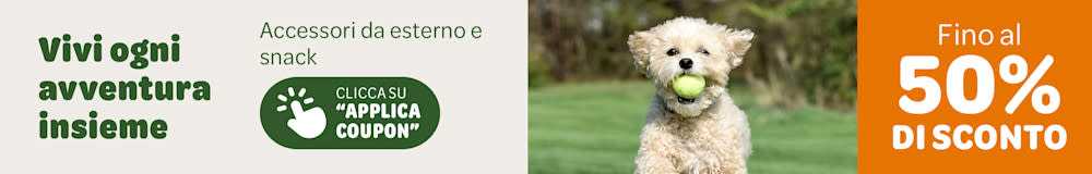 Accessori da esterno per cani: fino al 50% di sconto!