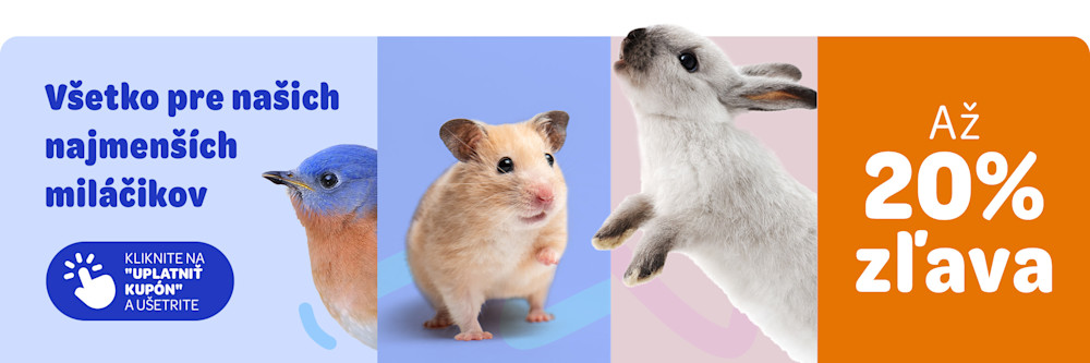 Vše pro naše nejmenší mazlíčky. 15% sleva - kód kupónu: SLEVA15