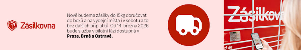 Zásilkovna: nově budeme zásilky do 15kg doručovat do boxů a na výdejní místa v sobotu. Od 14. března2026 bude služba v pilotní fázi dostupná v Praze, Brně, Ostravě.