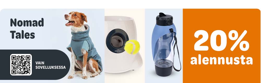 20% alennusta Nomad Tales -tuotteista. Vain sovelluksessa.