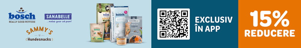 15% reducere la Bosch, Sanabelle & Sammy's. Exclusiv în APP.