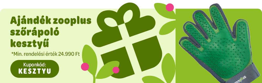 Ajándék szőrzetápoló kesztyű