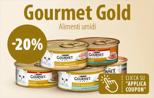 20% sugli umidi Gourmet Gold