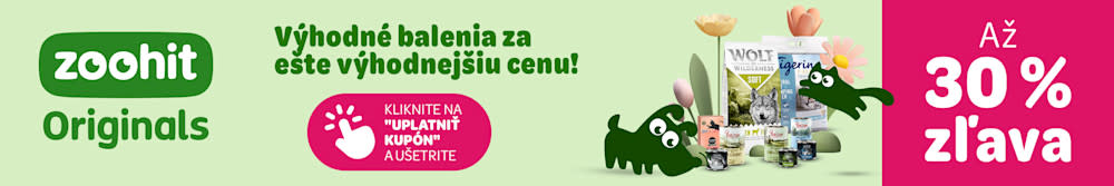 zoohit Originals, výhodné balenia za eště výhodnějšiu cenu! Až 30% zĺava. Kliknite na uplatniť kupón a ušetrite.