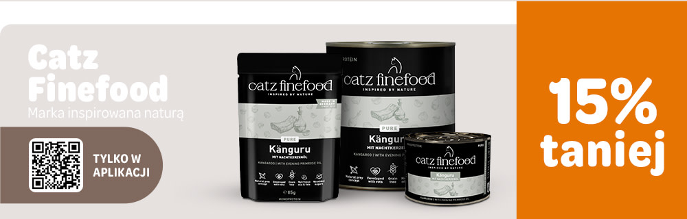 Tylko w aplikacji catz finefood 15% taniej