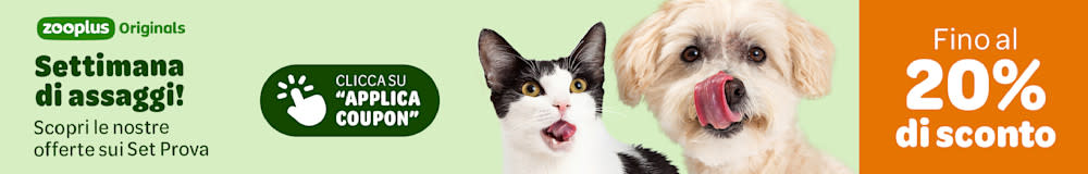 Fino al 20% di sconto su formati prova per cani e gatti.
