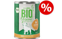 Preț de testare! zooplus Bio 1 x 400 g Bio pui cu orez & morcov hrană umedă