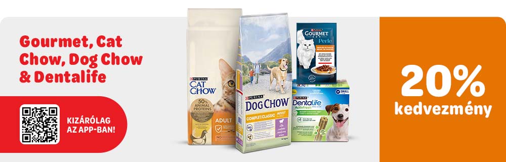 Gourmet, Cat Chow, Dog Chow & Dentalife - 20% kedvezmény