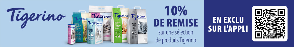 10 %  de remise sur la marque Tigerino pour chat