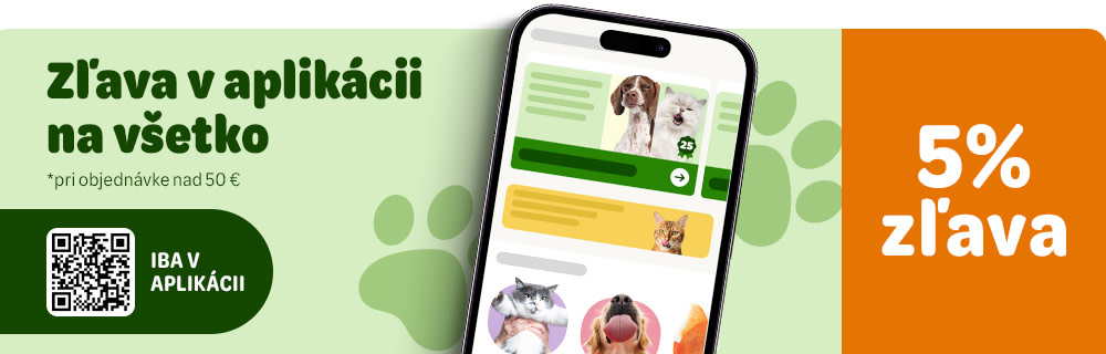 Zľava v aplikácii na všetko *pri objednávke nad 50€ Iba v aplikácii 5% zľava