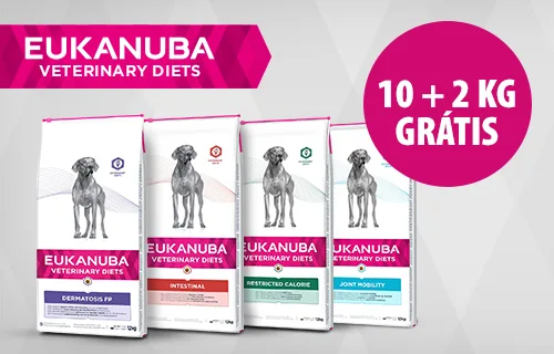 Eukanuba Veterinary Diets ração 12 kg em promoção 10 kg + 2 kg grátis!