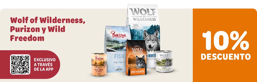 10 % descuento Purizon, Wild Freedom y Wolf of Wilderness
