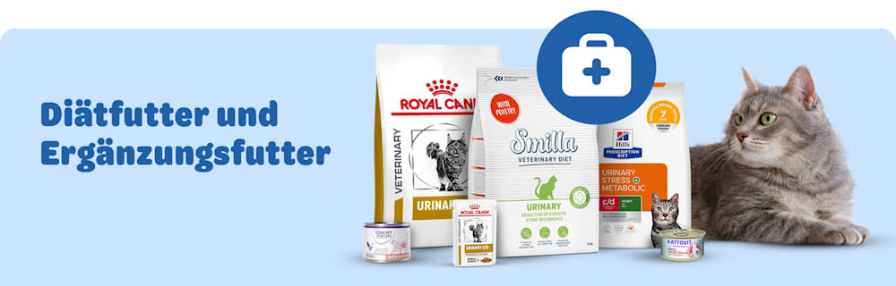 Diätfutter und Ergänzungfutter für Katzen