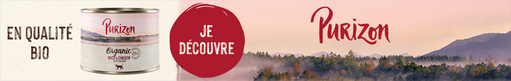 Découvrez la nourriture humide BIO de la marque Purizon !
