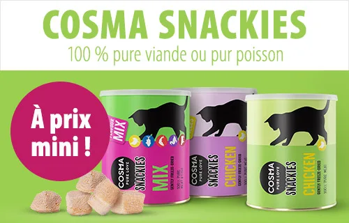 Friandises lyophilisées Maxi Tube Cosma Snackies pour chat : 10 % de remise !