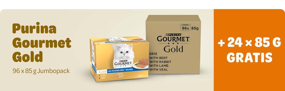 Purina Gourmet Gold - 96 x 85 g Jumbopack + 24 x 85 g gratis 