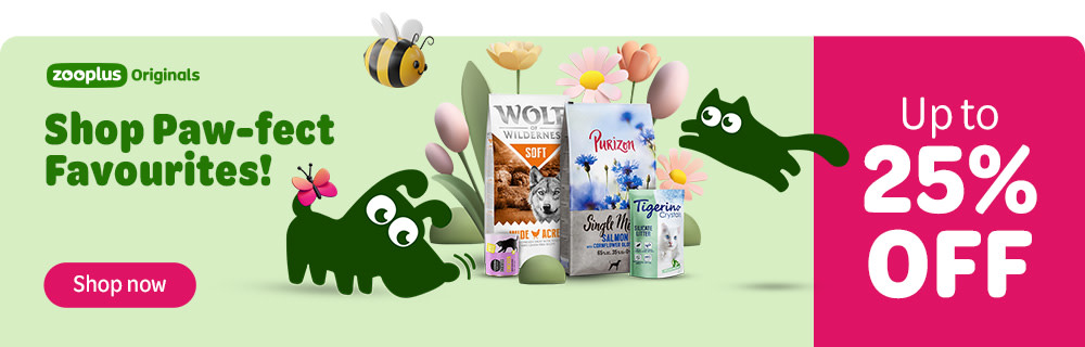 Shop Paw-fect Favourites! Get up to 25% off Selected zooplus Originals Products