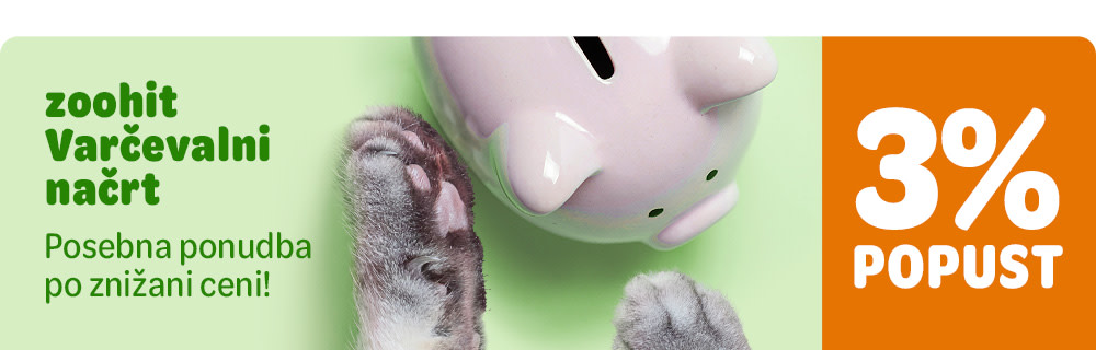 zoohit Varčevalni načrt. Posebna ponudba po znižani ceni! 3% popust.