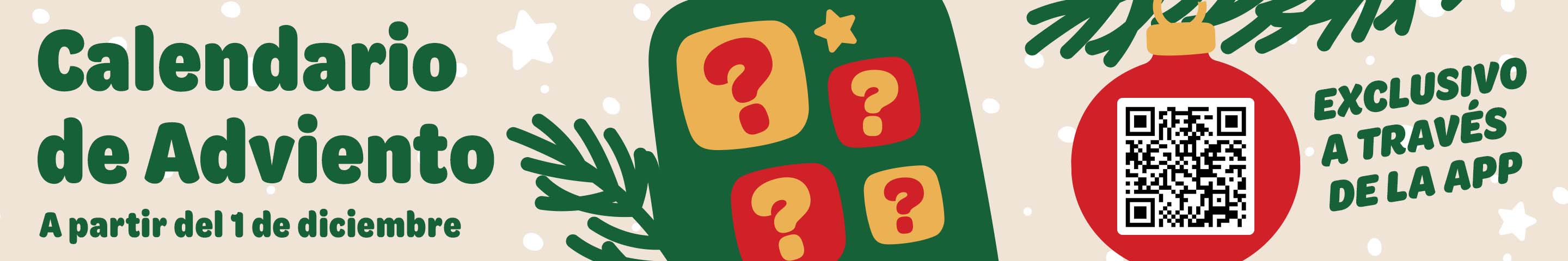 Calendario de Adviento exclusivo a través de la App