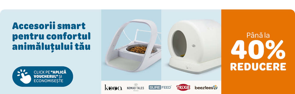 Accesorii smart pentru confortul animăluțului tău. Până la 40% reducere. 