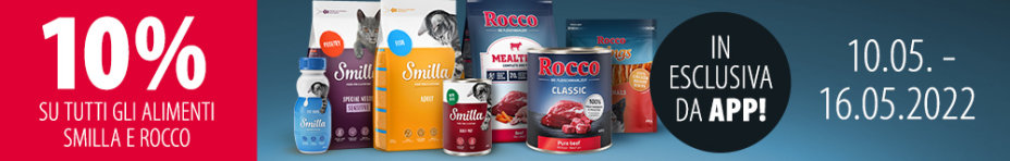 10% di sconto sugli alimenti Smilla & Rocco tramite App!
