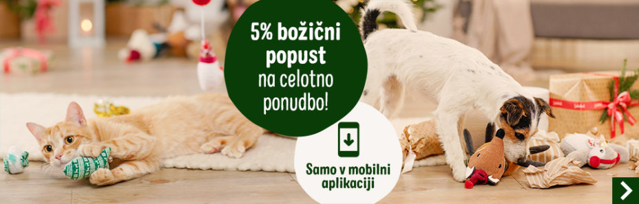 5% božični popust na celotno ponudbo v zoohit mobilni aplikaciji