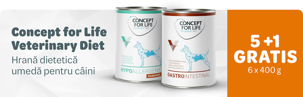 Concept for Life Veterinary Diet Hrană dietetică umedă pentru câini 5+1 gratis 6x400 g