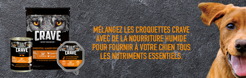 Crave : mélangez croquettes et nourriture humide !